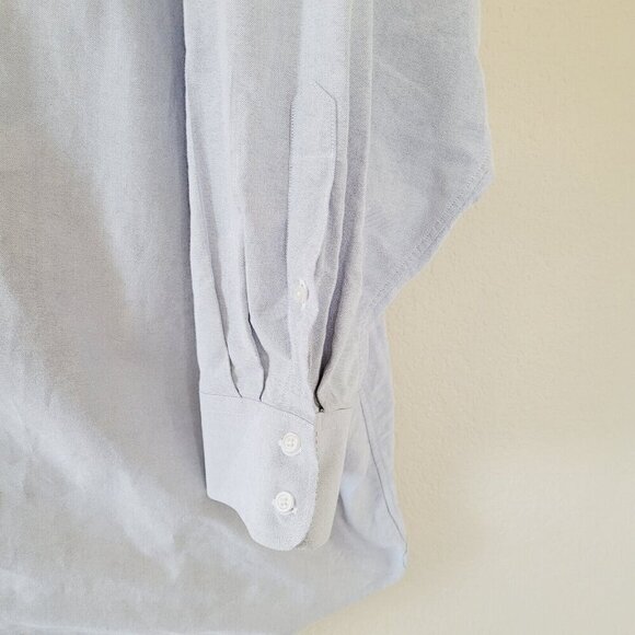 PROPER CLOTH Mens Grey Oxford Cloth Dress Shirt 20 x 36.5 Button Long Sleeve - Picture 7 of 8